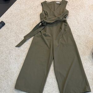 Calvin Klein Khaki Sleeveless Jumpsuit